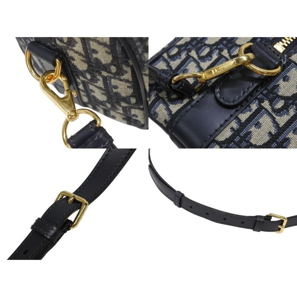 Christian Dior Groove Handbag Navy Blue Oblique - Picture 3 of 9